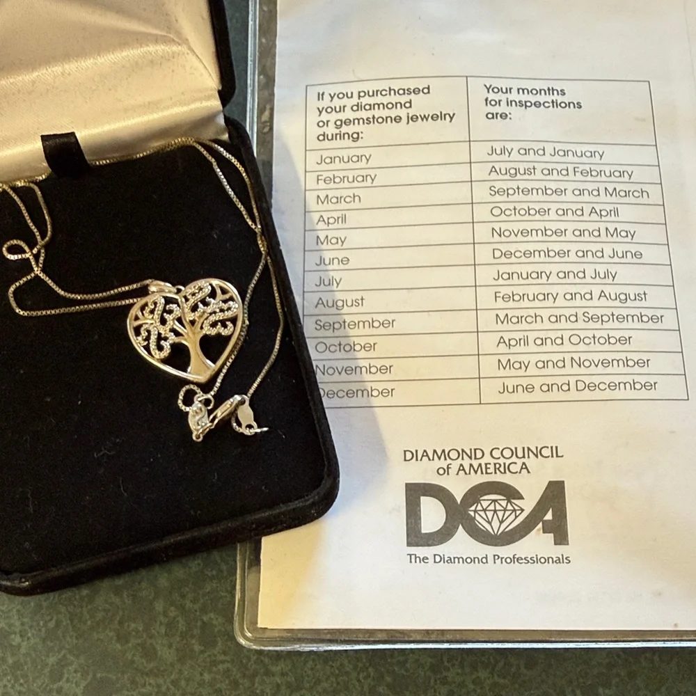 Jane Seymour Sterling Silver open heart diamond necklace - Picture 6 of 6